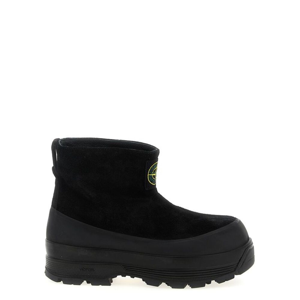 Stone Island Black Rubber Ankle Men's Boots